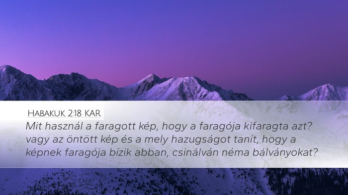 Habakuk 2:18 KAR Bible Verse Image