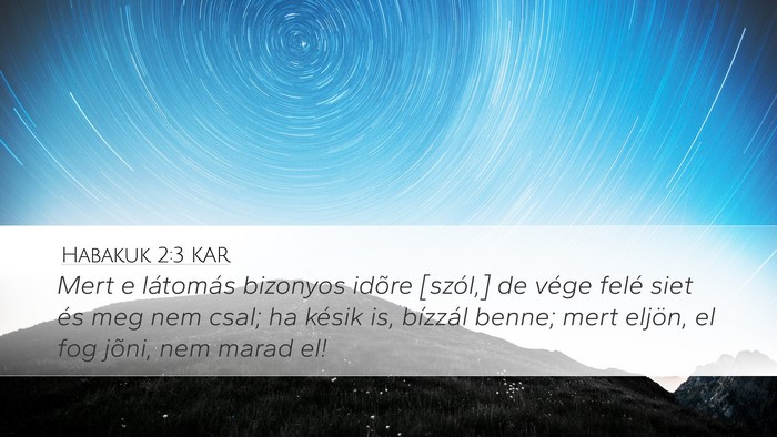 Habakuk 2:3 KAR Bible Verse Image