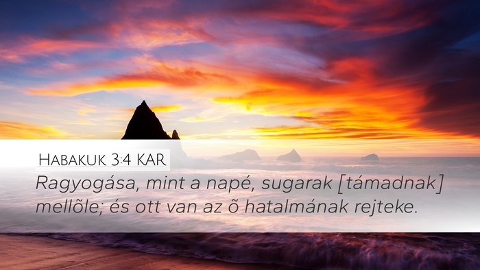 Habakuk 3:4 KAR Bible Verse Image