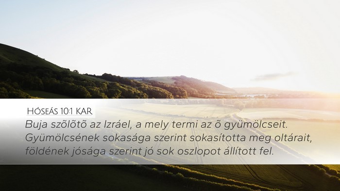 Hóseás 10:1 KAR Bible Verse Image