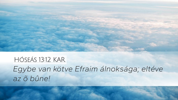 Hóseás 13:12 KAR Bible Verse Image
