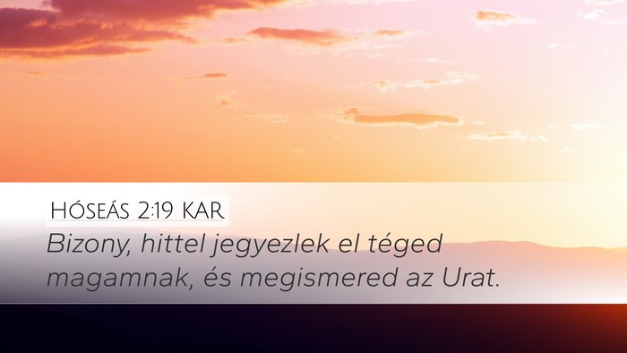 Hóseás 2:19 KAR Bible Verse Image