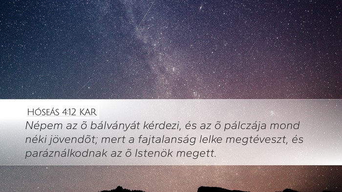 Hóseás 4:12 KAR Bible Verse Image