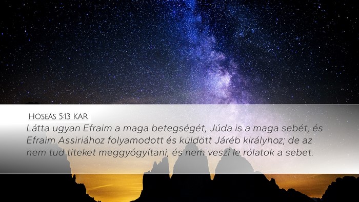 Hóseás 5:13 KAR Bible Verse Image