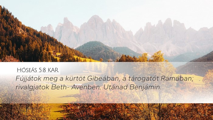 Hóseás 5:8 KAR Bible Verse Image