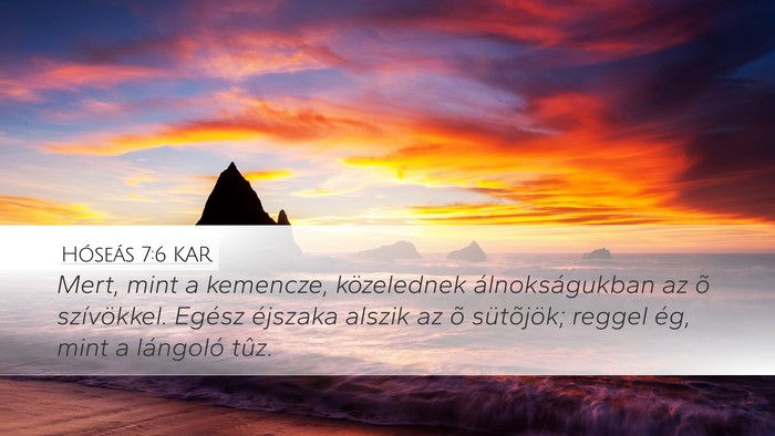 Hóseás 7:6 KAR Bible Verse Image