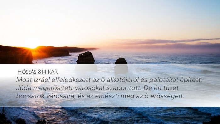 Hóseás 8:14 KAR Bible Verse Image