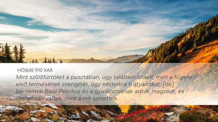 Hóseás 9:10 KAR Bible Verse Image