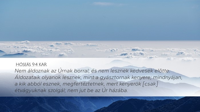 Hóseás 9:4 KAR Bible Verse Image