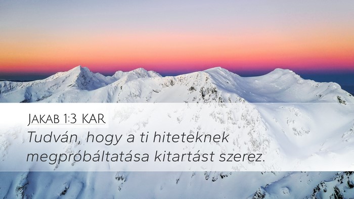 Jakab 1:3 KAR Bible Verse Image