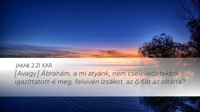 Jakab 2:21 KAR Bible Verse Image
