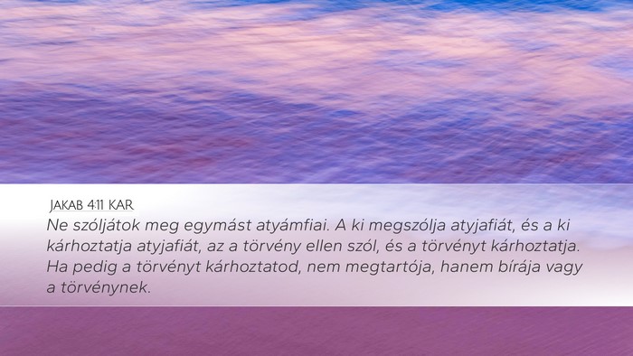 Jakab 4:11 KAR Bible Verse Image