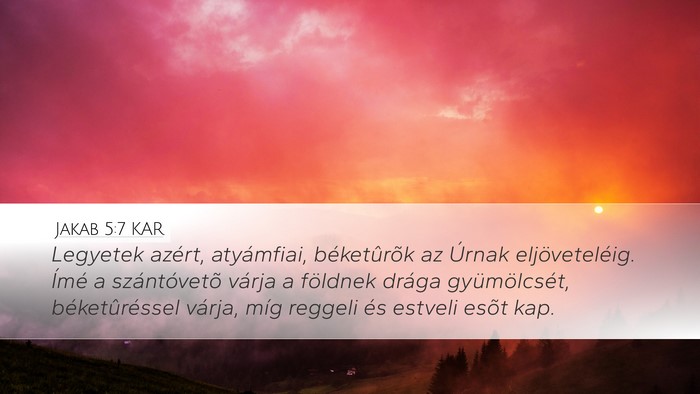 Jakab 5:7 KAR Bible Verse Image