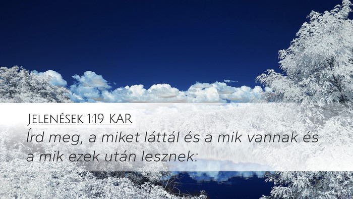 Jelenések 1:19 KAR Bible Verse Image