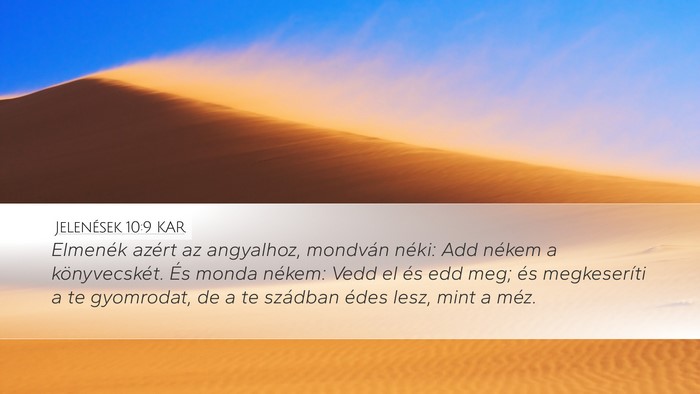Jelenések 10:9 KAR Bible Verse Image