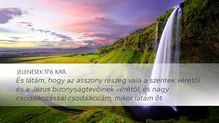 Jelenések 17:6 KAR Bible Verse Image