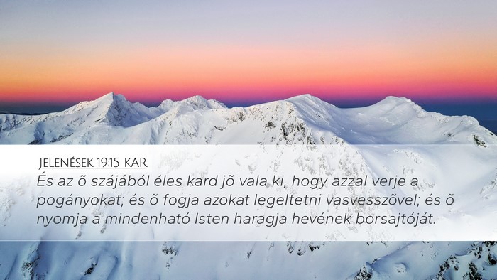 Jelenések 19:15 KAR Bible Verse Image