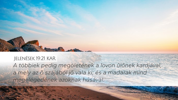 Jelenések 19:21 KAR Bible Verse Image