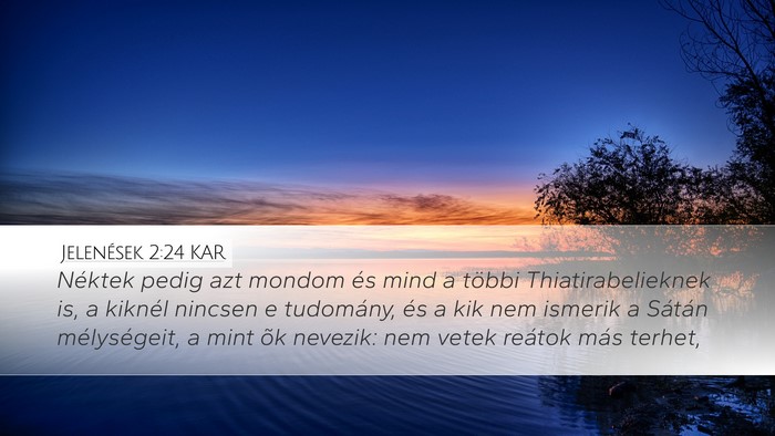 Jelenések 2:24 KAR Bible Verse Image