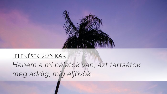 Jelenések 2:25 KAR Bible Verse Image