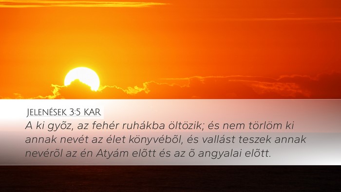 Jelenések 3:5 KAR Bible Verse Image