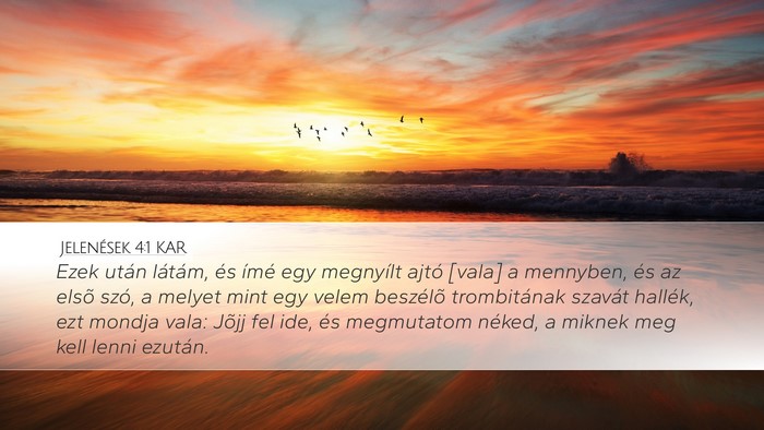Jelenések 4:1 KAR Bible Verse Image