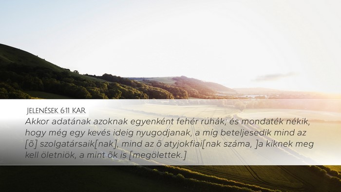 Jelenések 6:11 KAR Bible Verse Image