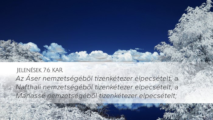 Jelenések 7:6 KAR Bible Verse Image