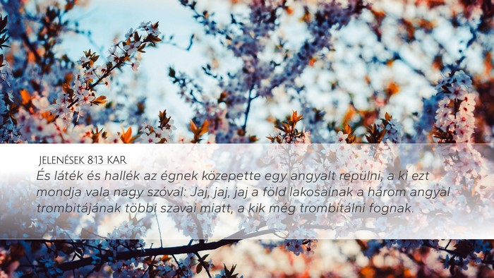 Jelenések 8:13 KAR Bible Verse Image