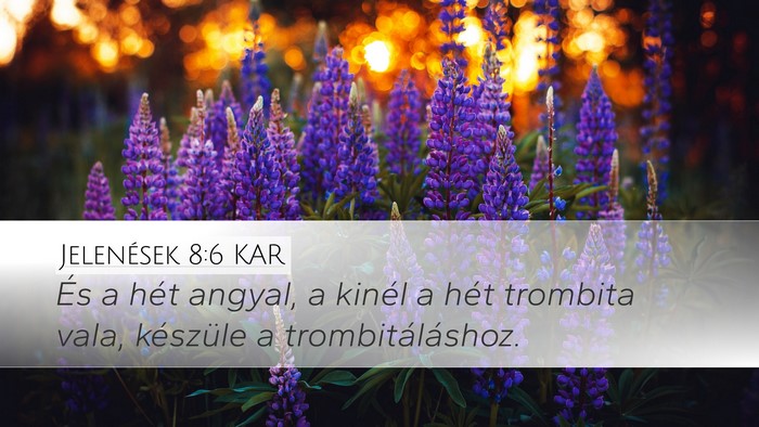 Jelenések 8:6 KAR Bible Verse Image