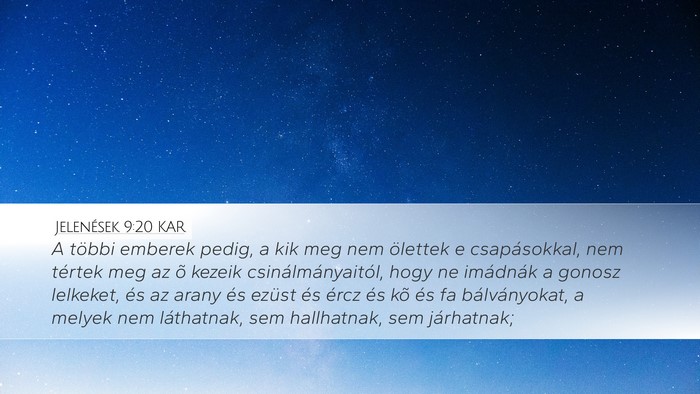 Jelenések 9:20 KAR Bible Verse Image