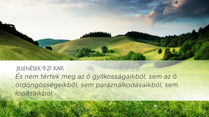 Jelenések 9:21 KAR Bible Verse Image