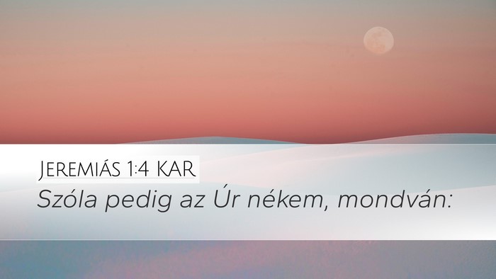 Jeremiás 1:4 KAR Bible Verse Image