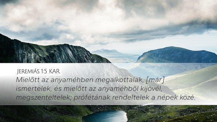 Jeremiás 1:5 KAR Bible Verse Image