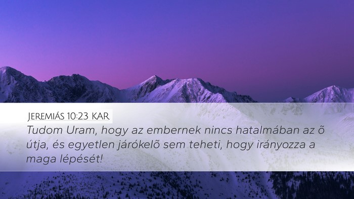 Jeremiás 10:23 KAR Bible Verse Image
