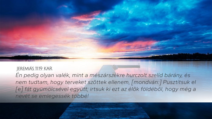 Jeremiás 11:19 KAR Bible Verse Image