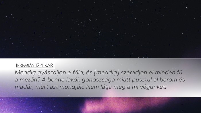 Jeremiás 12:4 KAR Bible Verse Image