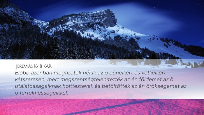 Jeremiás 16:18 KAR Bible Verse Image