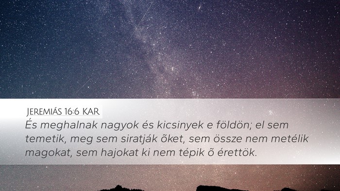 Jeremiás 16:6 KAR Bible Verse Image