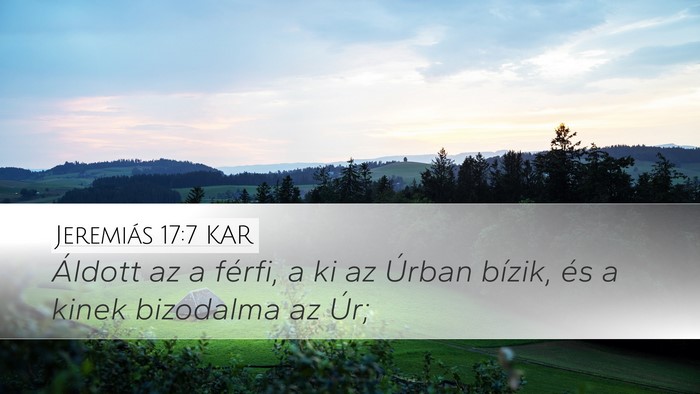 Jeremiás 17:7 KAR Bible Verse Image