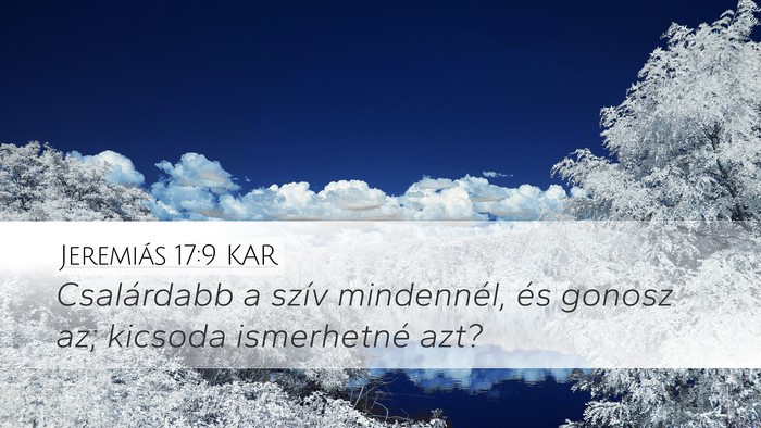 Jeremiás 17:9 KAR Bible Verse Image