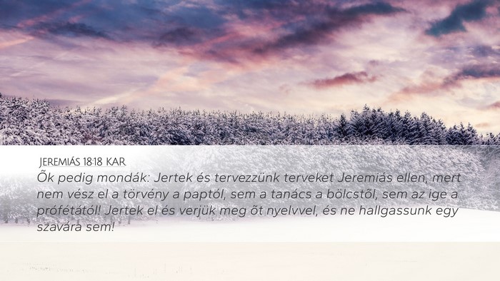 Jeremiás 18:18 KAR Bible Verse Image