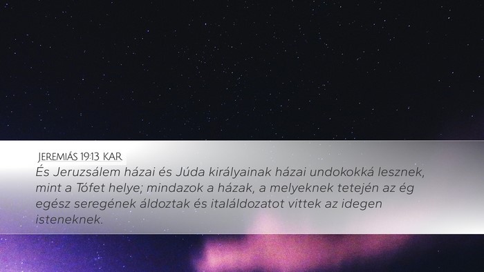 Jeremiás 19:13 KAR Bible Verse Image