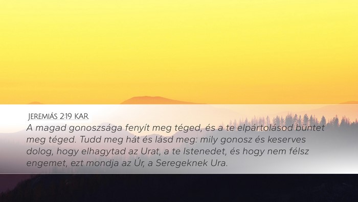 Jeremiás 2:19 KAR Bible Verse Image