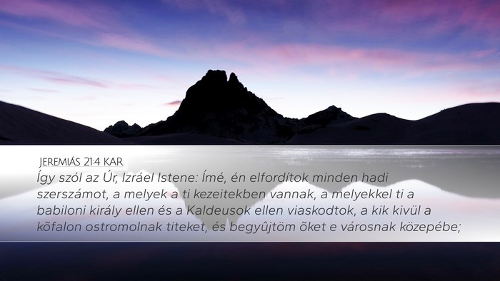 Jeremiás 21:4 KAR Bible Verse Image