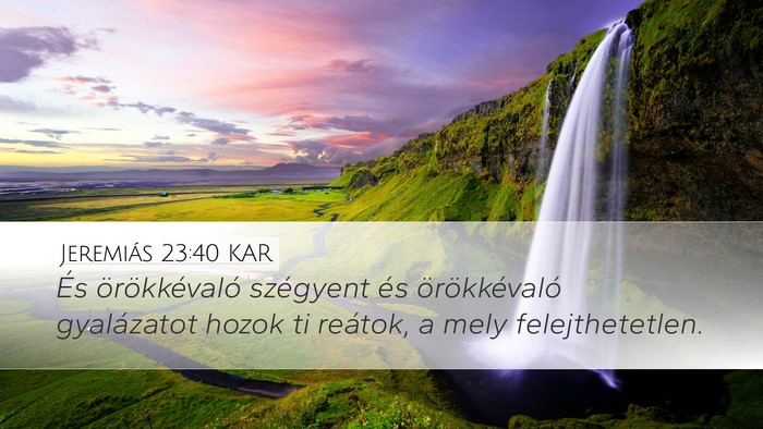 Jeremiás 23:40 KAR Bible Verse Image