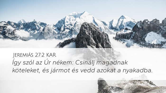 Jeremiás 27:2 KAR Bible Verse Image
