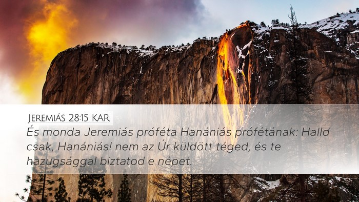 Jeremiás 28:15 KAR Bible Verse Image