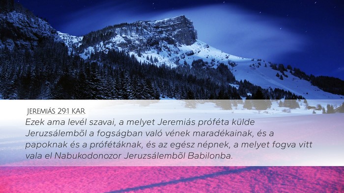 Jeremiás 29:1 KAR Bible Verse Image