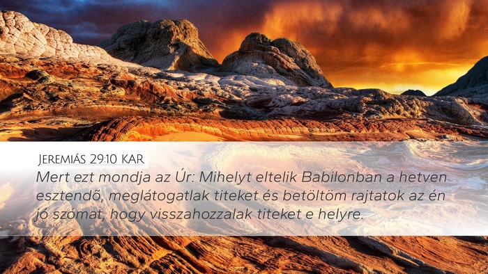 Jeremiás 29:10 KAR Bible Verse Image